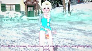 Hey, Elsa gets drilled in POV the night before Christmas in Frozen fantasy!