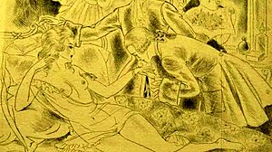 vintage erotic illustration from retro comic anime