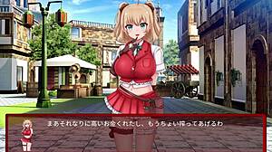 Anime and manga style Succubus fight in the middle of the street