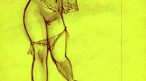 vintage erotic illustration from retro comic anime