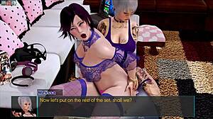 Lesbian sex in a cartoon porn series called Insight of You