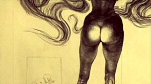 vintage erotic illustration from retro anime?