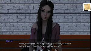 3D animated porn with big-boobed Shauna playing basketball