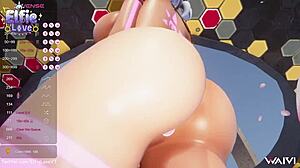 Hentai VTuber Elfie Love Toys with Hush, Domi, Lush, Squirts Wild on VR Stream!