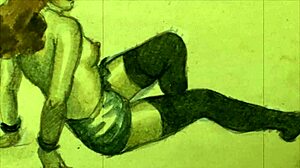 Vintage erotic drawings brought to life in steamy animated scenes for retro fans