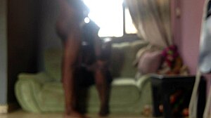 Satisfies her craving for cock while on her period with deepthroat and blowjob