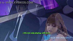 Riley Reid's cartoon hentai animation where she performs blowjob