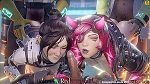 Apex Legends Videogame Compilation 2 With Raw Gangbang Action