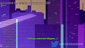 Riley Reid's cartoon hentai animation where she performs blowjob