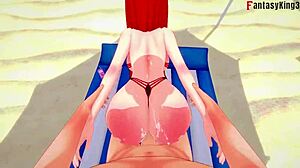 Parasoul in bikini gets drilled in Skullgirls: Full Circle