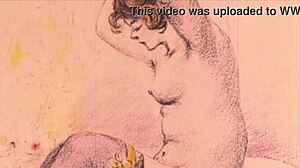 Vintage erotic illustration from retro comic