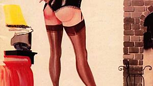 Vintage erotic illustration from retro comic