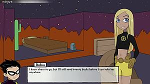 starfire from teen titans gets wild in this titans animation game episode