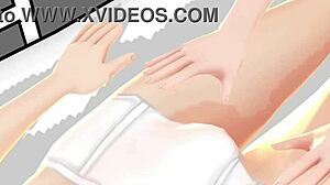 Perverted nurse mia plays doctor with anime girl