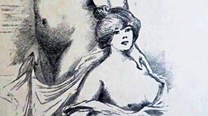 Vintage erotic illustration from retro comic