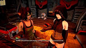 Curvy characters relax in Harem Hotel 413.