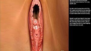 哦小18+手势第43集在3D卡通性漫画中激起深情。