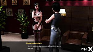 Fashionbusiness episode 2 part 40: woman sucks finger while caressing herself