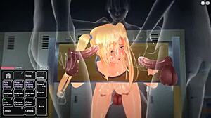 a blonde girl experiences intense pleasure in this hentai game sequel