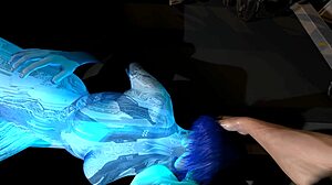 Cortana eagerly sucking Master Chief's dick in 3d detail