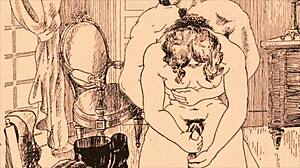 Vintage erotic drawing evokes deep emotions