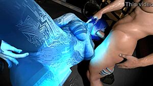 Cortana eagerly sucking Master Chief's dick in 3d detail