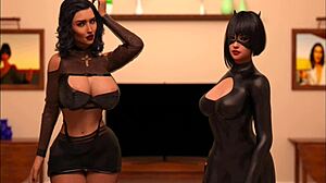 Halloween-themed game with sexy catwomen in 3D animation