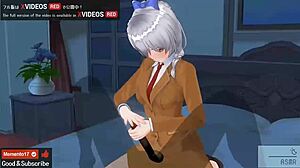 Cartoon Tessa gets a rough handjob and facial in this uncensored 2D animation