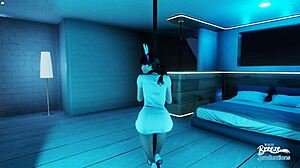 Felicia the Escort Girl Shows Off Her Small Tits in Anime Style!