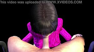 3d erotic animation of big sis giving clothed blowjob!
