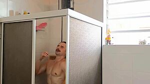 Hot wife’s submission to husband while having sex in the bathroom