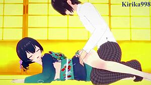 Idolm ster's Rinze and Hana in steamy 3D action