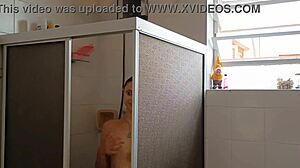 Hot wife’s submission to husband while having sex in the bathroom