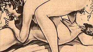 Cartoons with an erotic theme from the good old days