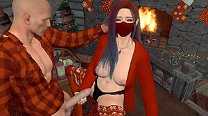 New Year's Eve Sex with Asian Woman in 3D Animation