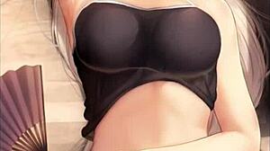 Cartoons and anime sex with Chika and Kaguya in Love is War Gifs 2