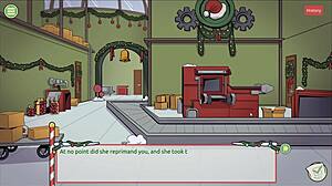 Huge monster cock awaits in Claus's office