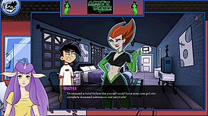 Danny Phantom's battle with Spectra in Amity Park continues