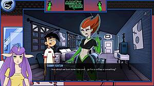 Danny Phantom's battle with Spectra in Amity Park continues