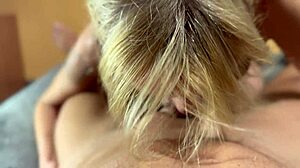 Hot wife gets neighbor hard with deepthroat and cumming