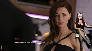 Brunette Strips in Public for Pole Dance Show