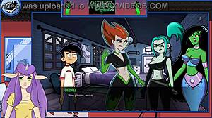 Danny Phantom's battle with Spectra in Amity Park continues