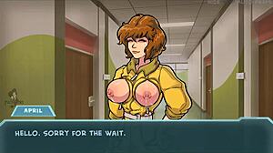 April O'Neil and Turtles: Ninja Turtles Hentai with Big Boobs