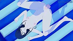 Ichika Hoshino and Ena Shinonome in Intense Project Sekai Hentai