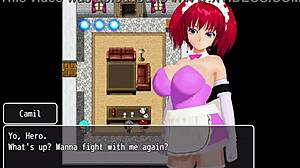 Gallery of anime-style scenes with a heroine named Camil from a hentai game