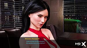 Big tits bouncing in restaurant scene