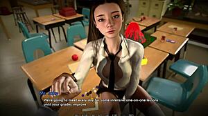 Hentai OVA with teacher and student having sex in a classroom setting