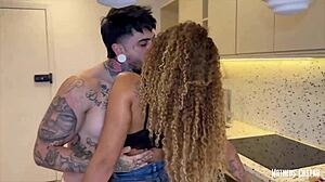 hey, check bruninha the hot surfista getting fucked hard in her kitchen - teaser collab