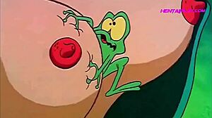 Vintage cartoon featuring Little Johnny's big tits and wet pussy