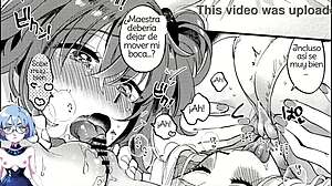 Commented gameplay with huge tits in anime-style toon